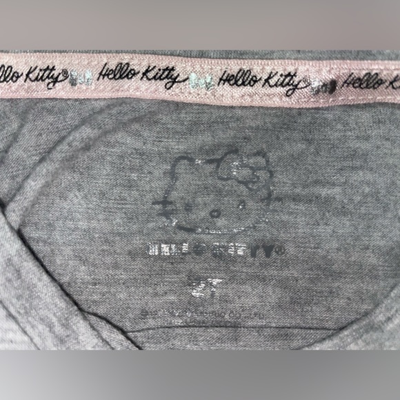 Hello Kitty! 2 Piece Set Ruffle Top & Skirt w faux leather trim girls sz 2T Rare - Picture 7 of 13